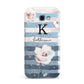 Monogram Pink Blue Striped Watercolour Samsung Galaxy A7 2017 Case