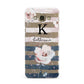 Monogram Pink Blue Striped Watercolour Samsung Galaxy A8 Case