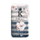 Monogram Pink Blue Striped Watercolour Samsung Galaxy J1 2015 Case