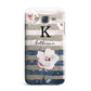 Monogram Pink Blue Striped Watercolour Samsung Galaxy J7 Case