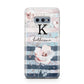 Monogram Pink Blue Striped Watercolour Samsung Galaxy S10E Case