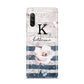 Monogram Pink Blue Striped Watercolour Sony Xperia 10 III Case