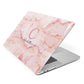 Monogram Pink Gold Agate with Text Apple MacBook Case Side View