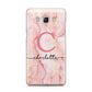 Monogram Pink Gold Agate with Text Samsung Galaxy J5 2016 Case