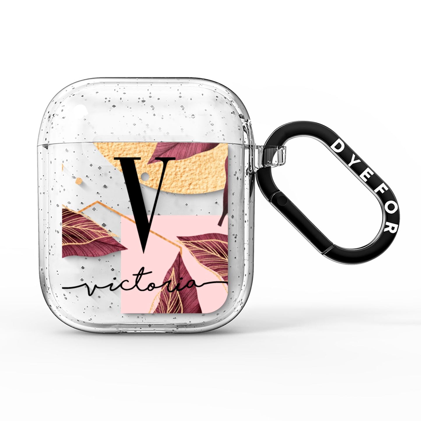 Monogram Tropical Leaves AirPods Glitter Case