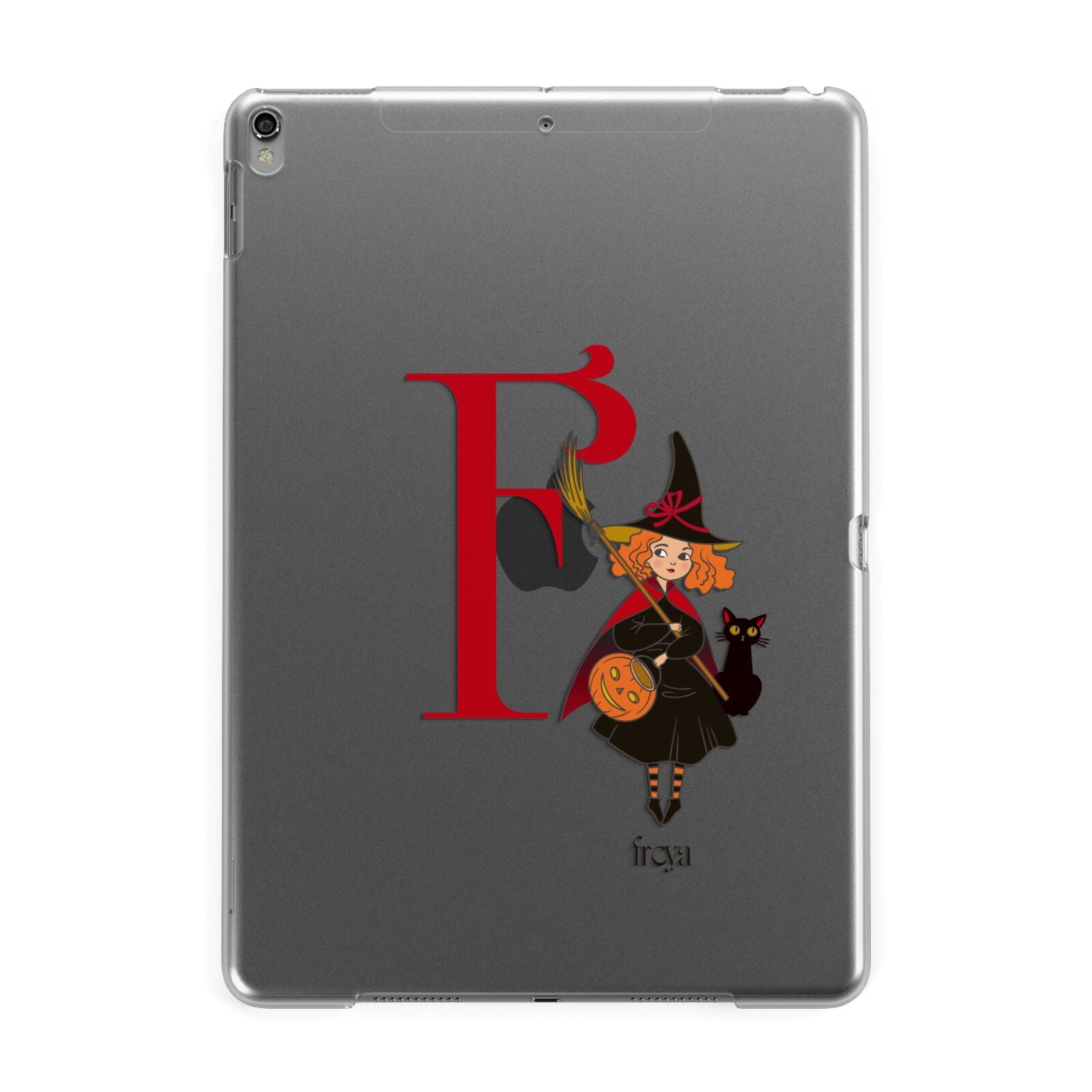 Monogram Witch Apple iPad Grey Case