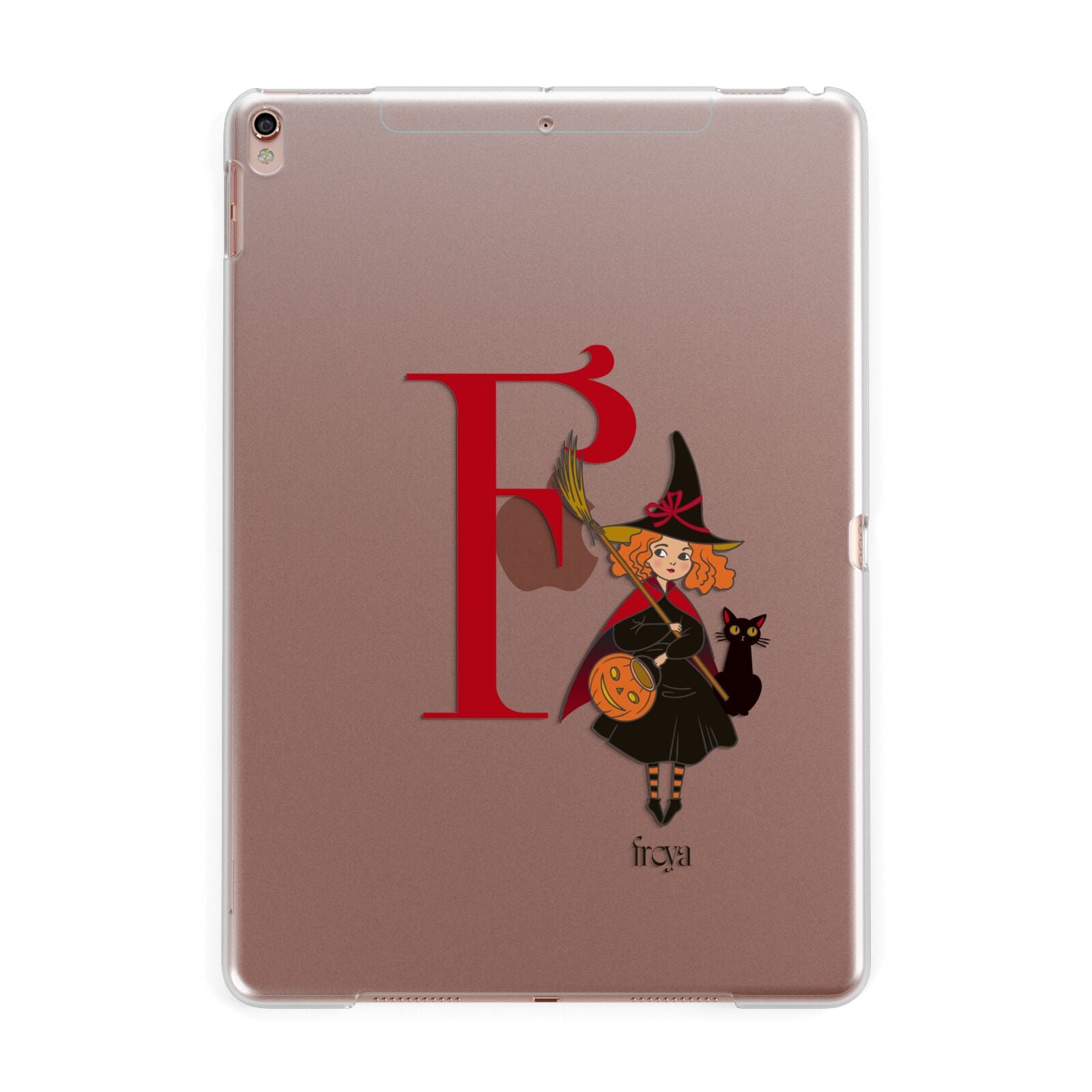 Monogram Witch Apple iPad Rose Gold Case