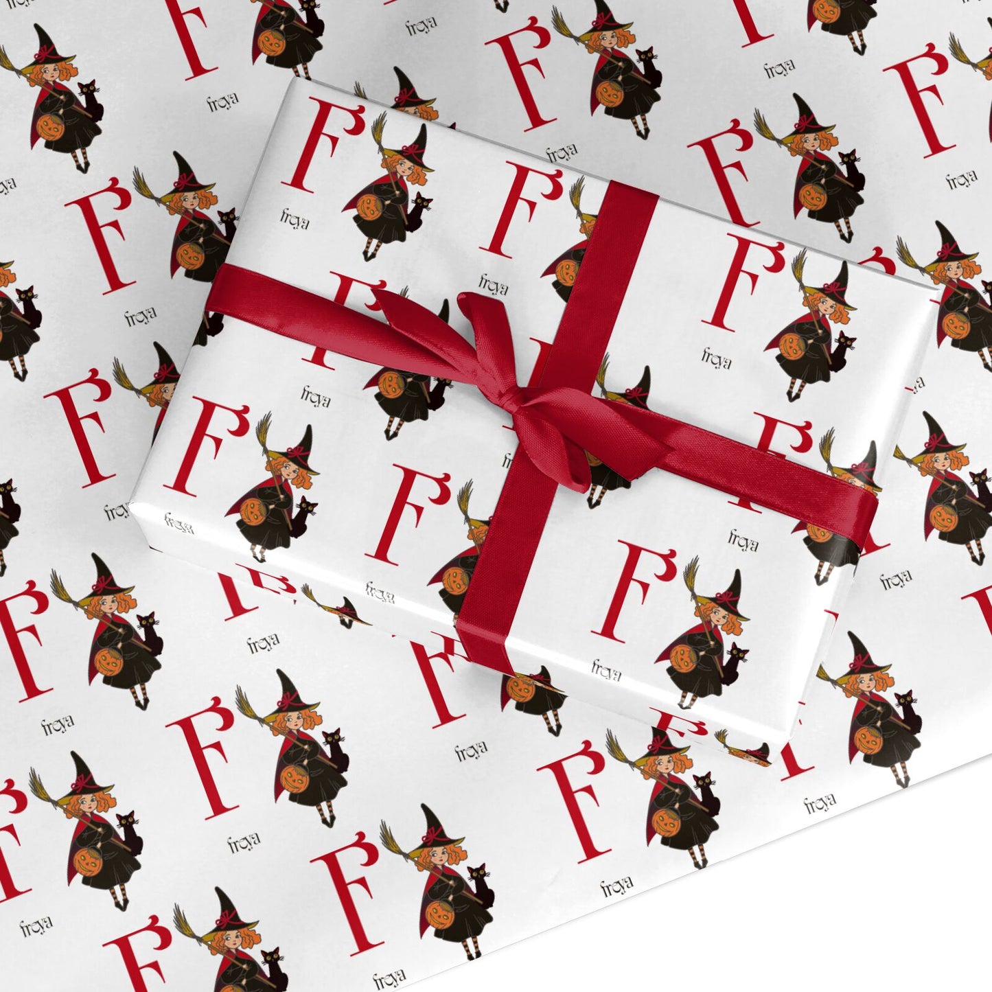 Monogram Witch Custom Wrapping Paper