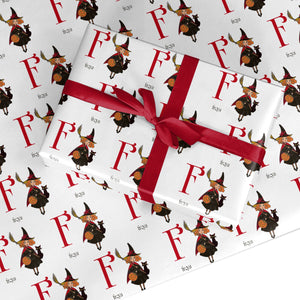Monogram Witch Wrapping Paper