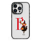 Monogram Witch iPhone 14 Pro Black Impact Case on Silver phone