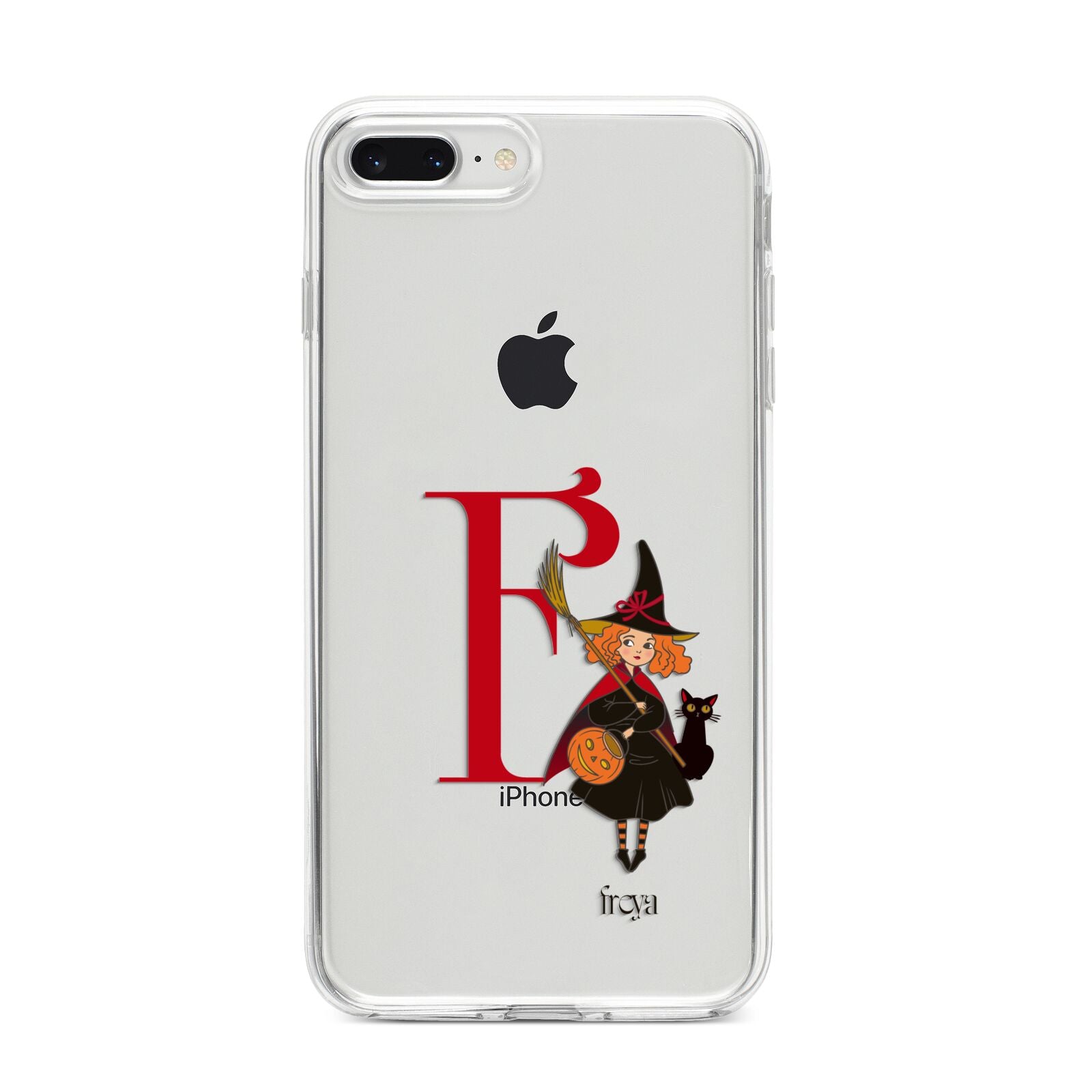 Monogram Witch iPhone 8 Plus Bumper Case on Silver iPhone