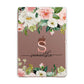 Monogrammed Floral Roses Apple iPad Rose Gold Case