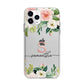 Monogrammed Floral Roses Apple iPhone 11 Pro Max in Silver with Bumper Case