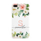Monogrammed Floral Roses Apple iPhone 7 8 Plus 3D Tough Case