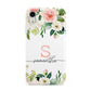 Monogrammed Floral Roses Apple iPhone XR White 3D Tough Case