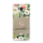 Monogrammed Floral Roses Samsung Galaxy A3 2016 Case on gold phone