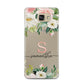 Monogrammed Floral Roses Samsung Galaxy A5 2016 Case on gold phone