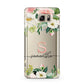 Monogrammed Floral Roses Samsung Galaxy Note 5 Case
