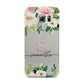 Monogrammed Floral Roses Samsung Galaxy S6 Edge Case