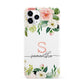 Monogrammed Floral Roses iPhone 11 Pro 3D Snap Case