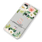 Monogrammed Floral Roses iPhone 8 Plus Bumper Case on Silver iPhone Alternative Image
