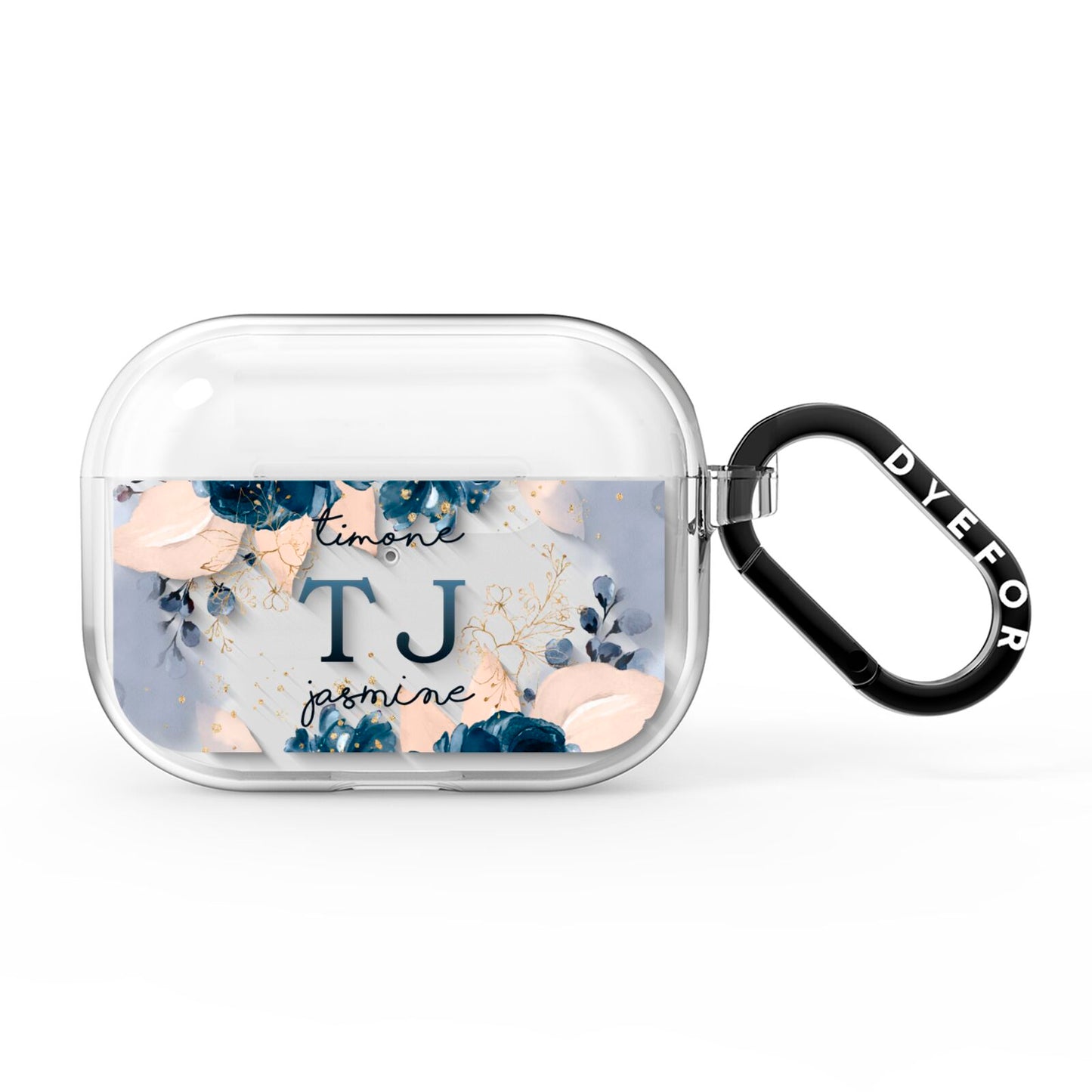 Monogrammed Florals AirPods Pro Clear Case