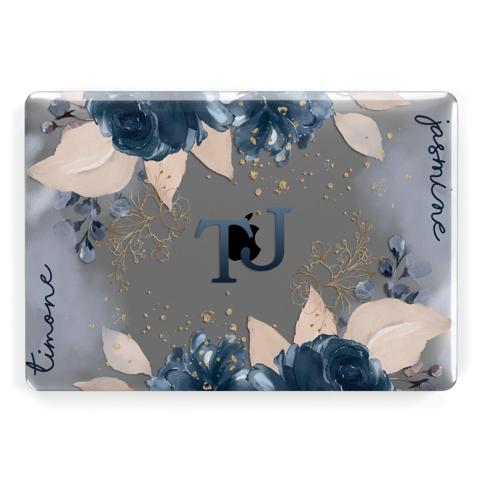 Monogrammed Florals Apple MacBook Case