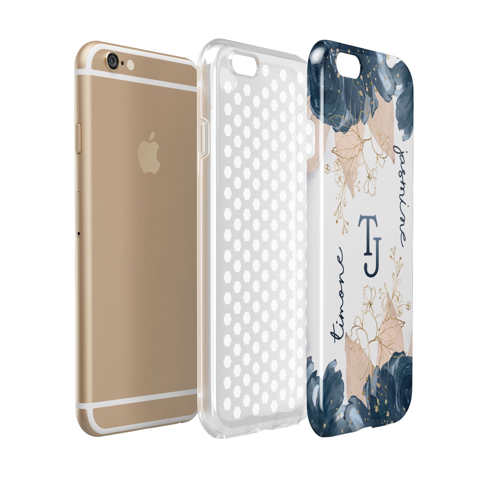 Monogrammed Florals Apple iPhone 6 3D Tough Case Expanded view