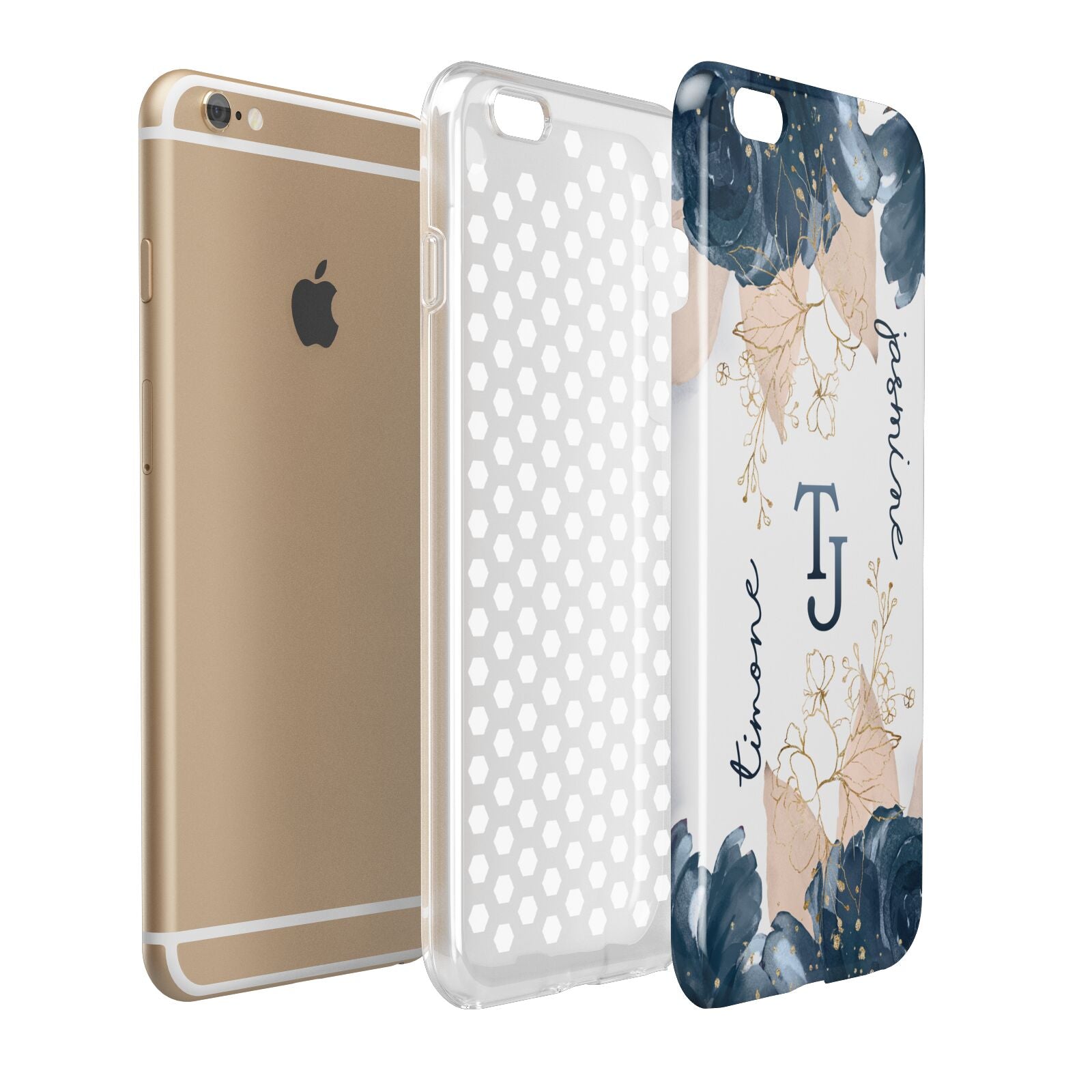 Monogrammed Florals Apple iPhone 6 Plus 3D Tough Case Expand Detail Image