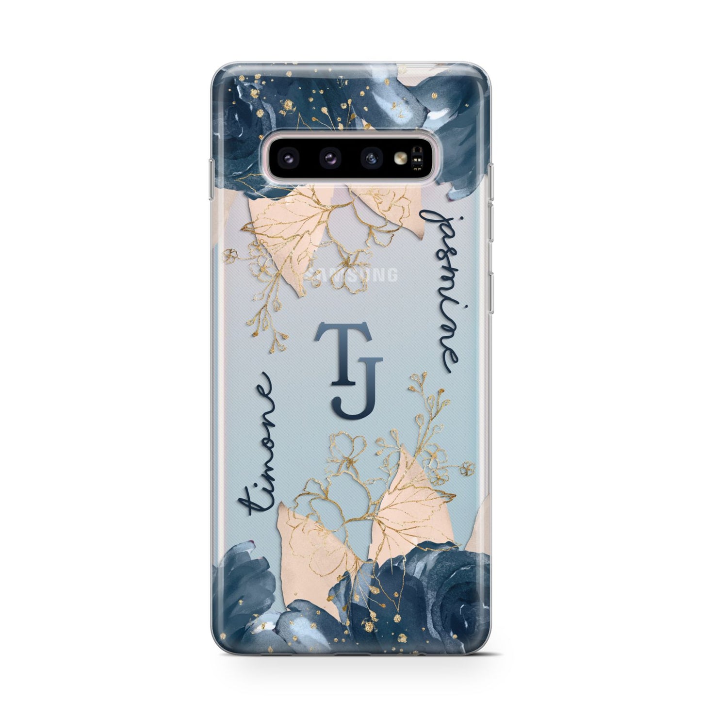 Monogrammed Florals Samsung Galaxy S10 Case