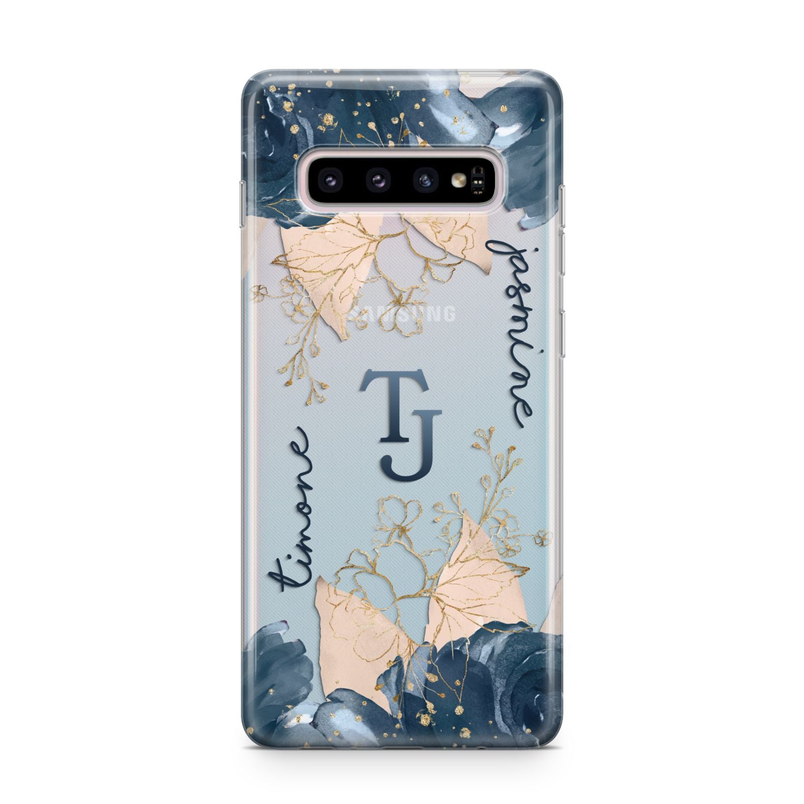 Monogrammed Florals Samsung Galaxy S10 Plus Case