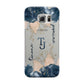 Monogrammed Florals Samsung Galaxy S6 Edge Case