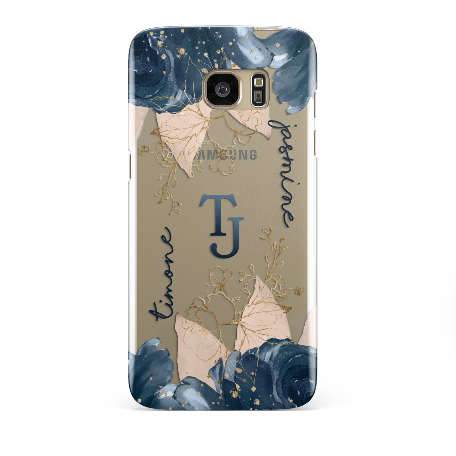 Monogrammed Florals Samsung Galaxy S7 Edge Case