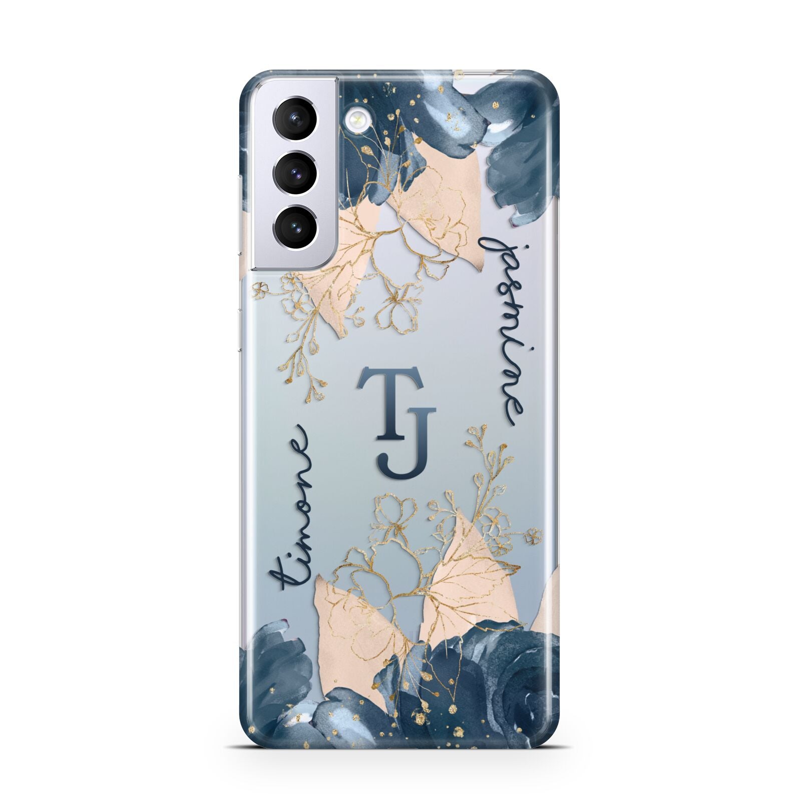Monogrammed Florals Samsung S21 Plus Phone Case