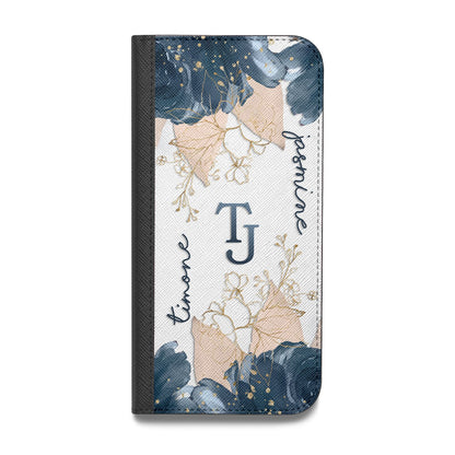 Monogrammed Florals Vegan Leather Flip Samsung Case