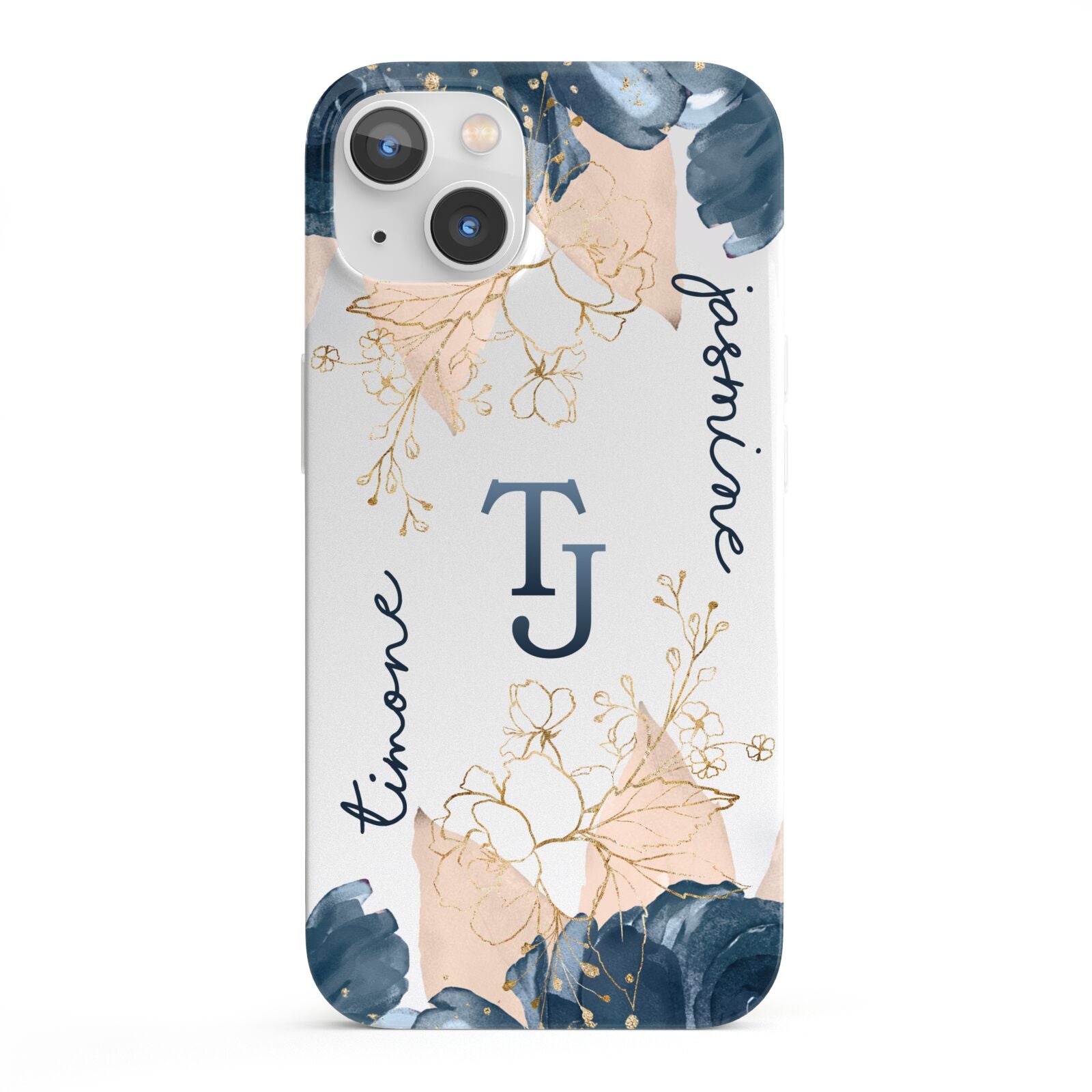 Monogrammed Florals iPhone 13 Full Wrap 3D Snap Case