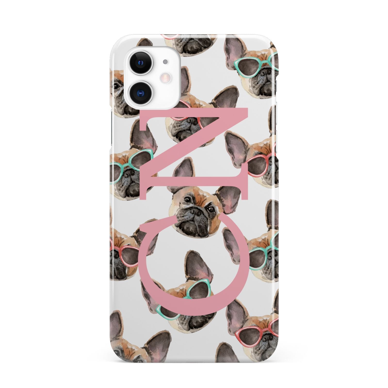 Monogrammed French Bulldog iPhone 11 3D Snap Case