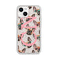Monogrammed French Bulldog iPhone 14 Glitter Tough Case Starlight