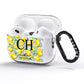 Monogrammed Lemon Fruit AirPods Pro Glitter Case Side Image