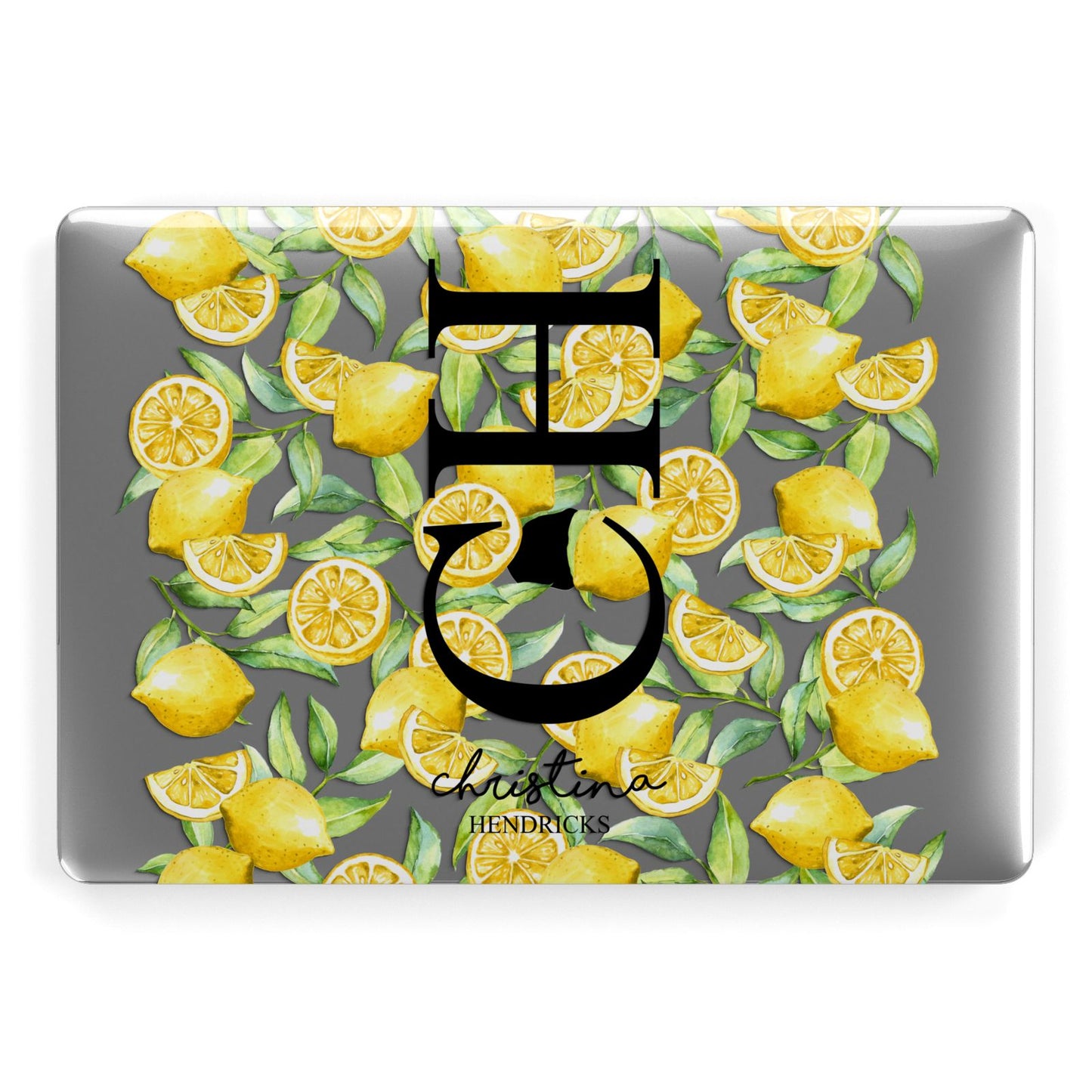 Monogrammed Lemon Fruit Apple MacBook Case