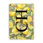 Monogrammed Lemon Fruit Apple iPad Gold Case