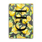 Monogrammed Lemon Fruit Apple iPad Grey Case
