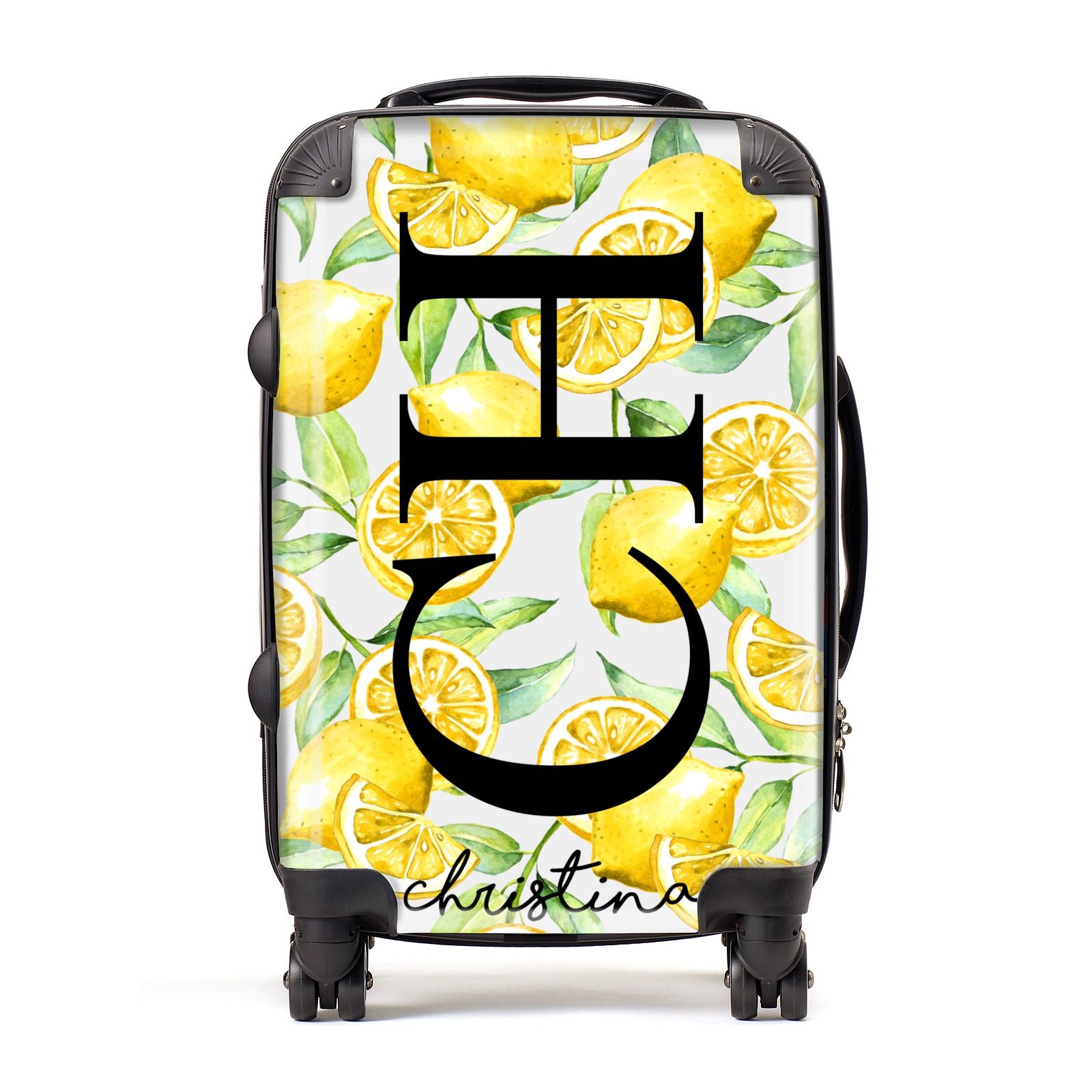 Monogrammed Lemon Fruit Suitcase