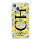 Monogrammed Lemon Fruit iPhone 13 Clear Bumper Case