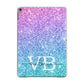 Monogrammed Multi Colour Glitter Name Apple iPad Grey Case