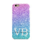 Monogrammed Multi Colour Glitter Name Apple iPhone 6 3D Tough Case
