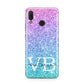 Monogrammed Multi Colour Glitter Name Huawei Nova 3 Phone Case