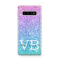 Monogrammed Multi Colour Glitter Name Protective Samsung Galaxy Case