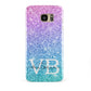 Monogrammed Multi Colour Glitter Name Samsung Galaxy S7 Edge Case