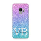 Monogrammed Multi Colour Glitter Name Samsung Galaxy S9 Case